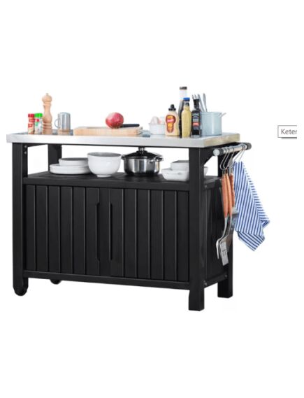 KETER Многофункциональный ящик для хранения со столешницей UNITY XL 207L, коричневый, изображение 2