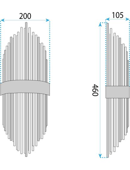 Toolight KINKIET ŚCIENNY APP1760-1W Czarny/Szary, 4 image