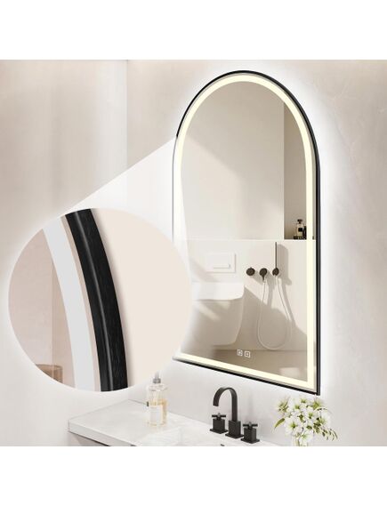 Rea Sanitary LUSTRO ŚCIENNE LED 60x100cm DASH BLACK, изображение 3