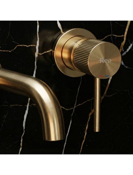 Rea Sanitary Bateria Umywalkowa Podtynkowa Rea Lungo Stripe Złota Szczotkowana, 2 image