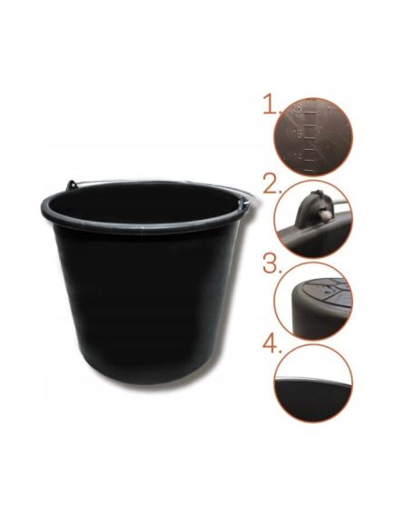 Plastmasas spainis 12 L, melns, 2 image