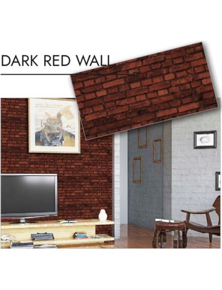 Декоративная настенная панель DARK RED WALL 500х1000мм, изображение 2