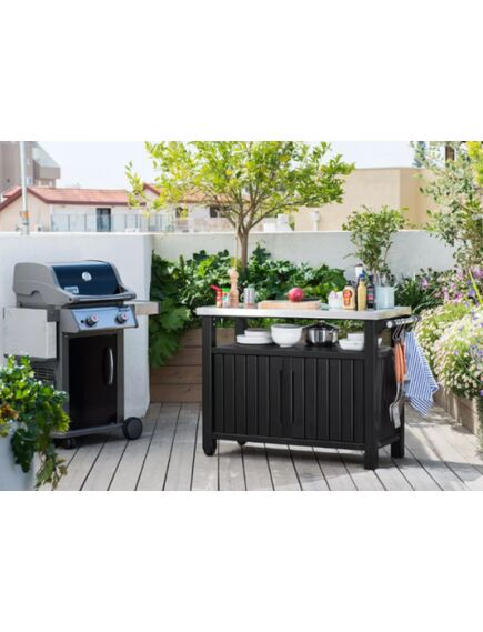 KETER Многофункциональный ящик для хранения со столешницей UNITY XL 207L, коричневый