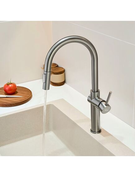 Rea Sanitary Bateria kuchenna Rea Fresh High Nikiel Szczotkowany, изображение 2