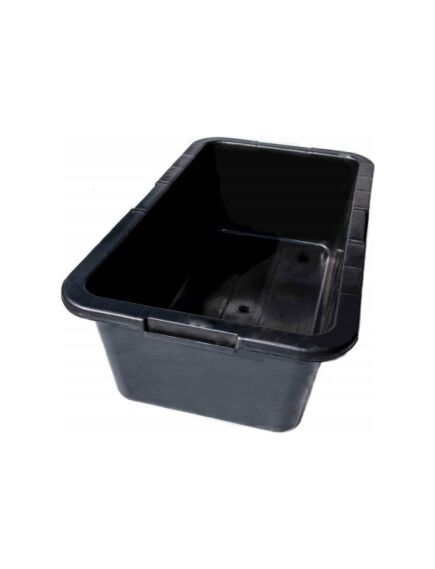 Taisnstūra plastmasas konteiners 60 litri, melns