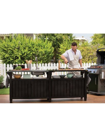 KETER Āra virtuve ar galda virsmu un izlietni Unity Chef 415 L, 3 image