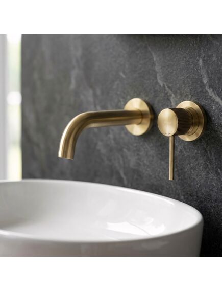 Rea Sanitary Bateria Umywalkowa Podtynkowa Rea Lungo Stripe Złota Szczotkowana, 4 image