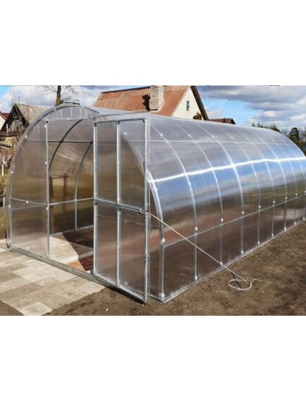 Siltumnīca KLASIKA TUBE 3x12m (36m2) ar pamatiem un 4mm polikarbonāta pārklājumu; 4779037492527