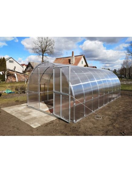 Siltumnīca KLASIKA TUBE 3x8m (24m2) ar pamatiem un 6mm polikarbonāta pārklājumu; 4779037491674