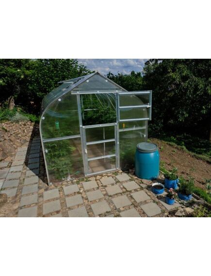 Siltumnīca KLASIKA STANDART 5 - 2,5x2m ar pamatiem un 4mm polikarbonāta pārklājumu; 4779037490516
