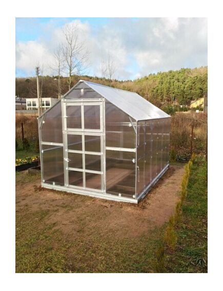 Siltumnīca KLASIKA HOUSE 2 (4,98m2) 2,35x2,12m ar pamatiem un 6mm polikarbonāta pārklājumu, 3 image