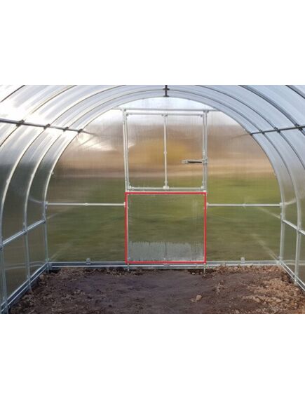 Papildus durvis siltumnīcai KLASIKA TUBE 100 x 100 cm, bez pārklājuma;