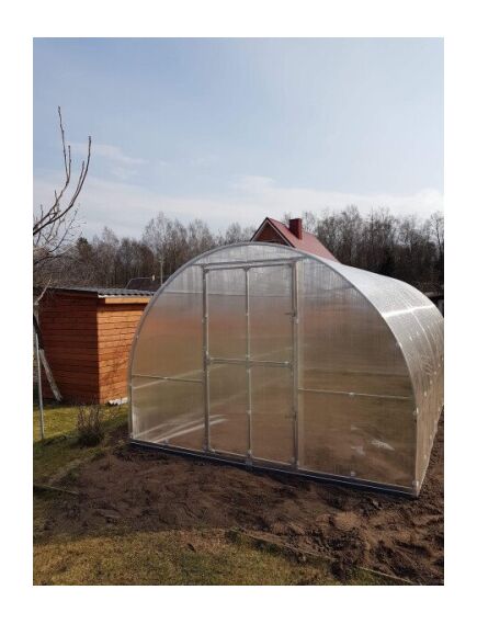 Siltumnīca KLASIKA TUBE 3x8m (24m2) ar pamatiem un 6mm polikarbonāta pārklājumu; 4779037491674, 2 image