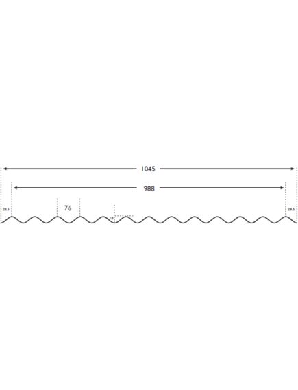 Профилированный лист поликарбоната DIAMOND SINUS 2.8 мм 1.045x2м, серый, изображение 3