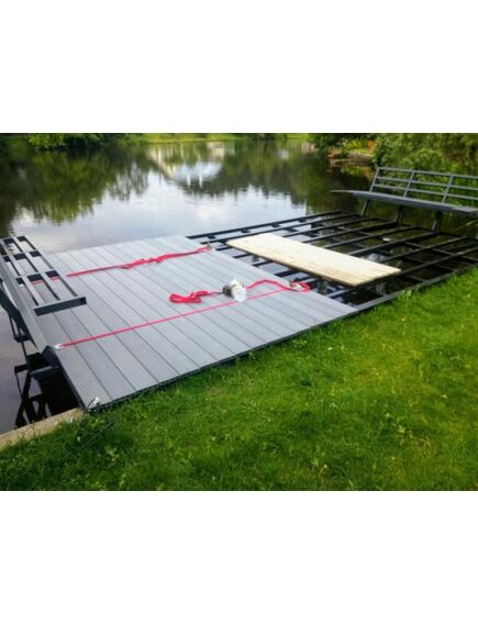 Композитная террасная доска АРТ-1, темно-серый, изображение 2