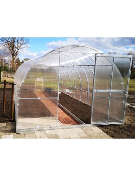 Siltumnīca KLASIKA TUBE 3x6m (18m2) ar pamatiem un 4mm polikarbonāta pārklājumu; 4779037491643, 2 image