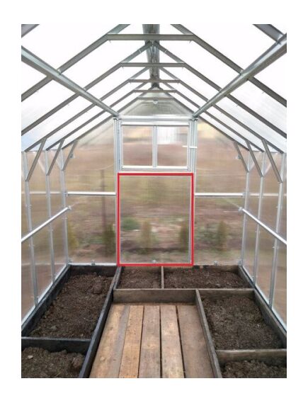 Papildus durvis siltumnīcai Klasika House 960x1230mm, bez pārklājuma