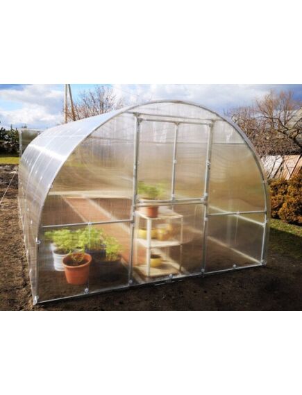 Siltumnīca KLASIKA TUBE 3x10m (30m2) ar pamatiem un 4mm polikarbonāta pārklājumu; 4779037492503