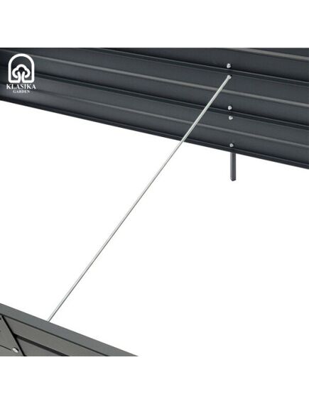 Paaugstinātā dārza dobe Klasika Garden 1500x750x300mm, krāsota RAL7016, 3 image