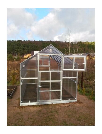 Siltumnīca KLASIKA HOUSE 2 (4,98m2) 2,35x2,12m ar pamatiem un 6mm polikarbonāta pārklājumu, 2 image