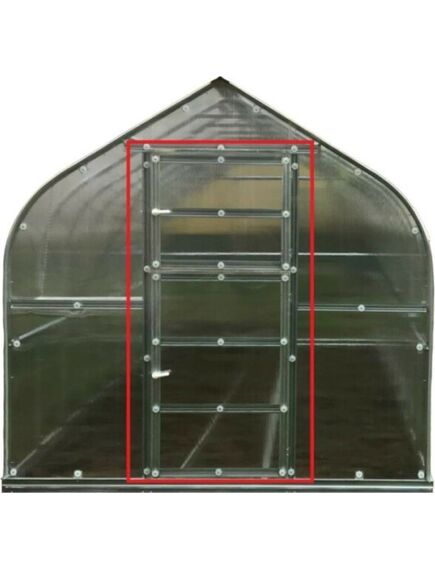 Papildus durvis ar logu siltumnīcai Klasika Standart; 800x1960mm bez pārklājuma.