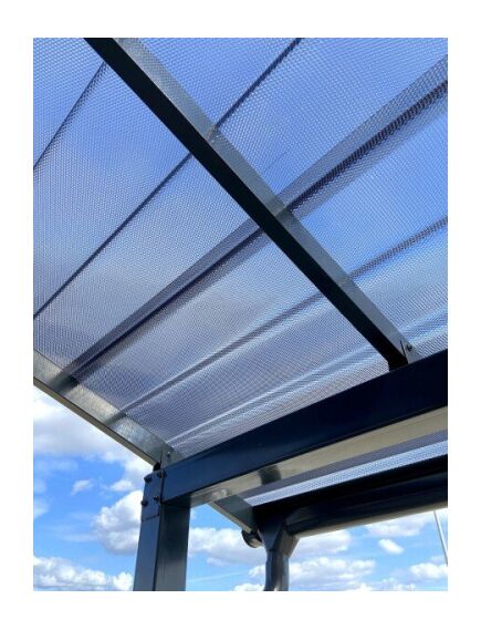 Профилированный лист поликарбоната DIAMOND TILE EFFECT 2.8 мм 0,954x6m, серый, изображение 2