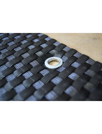 Декоративная защитная сетка MIKKO RATTAN MK03 серый графит с кольцами, изображение 2