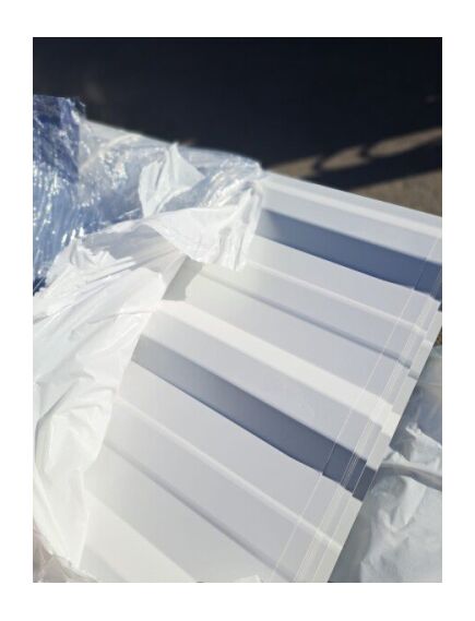 Профиль металлический трапециевидный T18 E трапециевидная, 0,37mm 2500x980mm RAL9010 белый