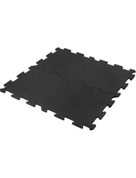 Gumijas grīdu segums PUZZLE sporta zālēm un āra laukumiem 15mm 1000 x 1000 mm, melns, 2 image