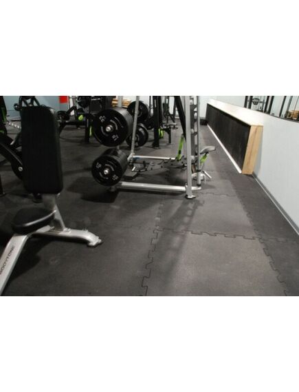 Резиновое напольное покрытие PUZZLE для спортивных залов и открытых площадок 1000 x 1000 мм, серый, изображение 2