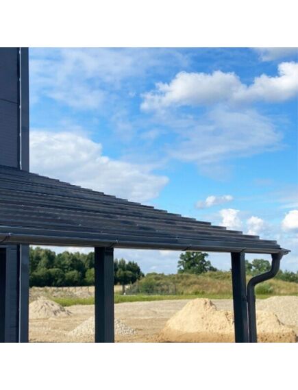 Профилированный лист поликарбоната DIAMOND TILE EFFECT 2.8 мм 0,954x3m, серый