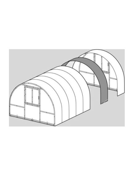 Karkass siltumnīcas pagarinājuma 2m KLASIKA TUBE, bez pārklājuma
