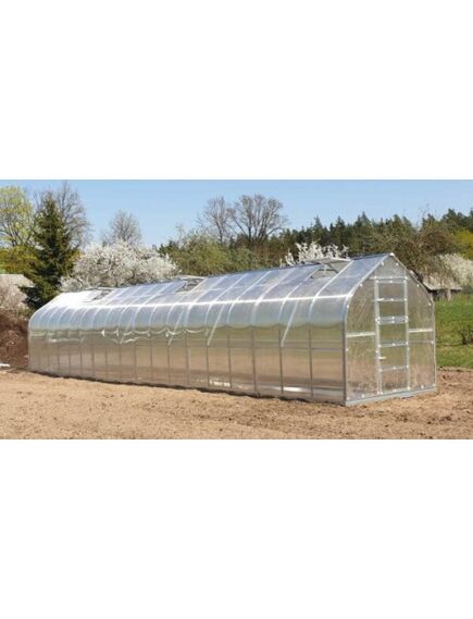 Siltumnīca KLASIKA STANDART 30 - 2,5x12m ar pamatiem un 4mm polikarbonāta pārklājumu; 4779037490554