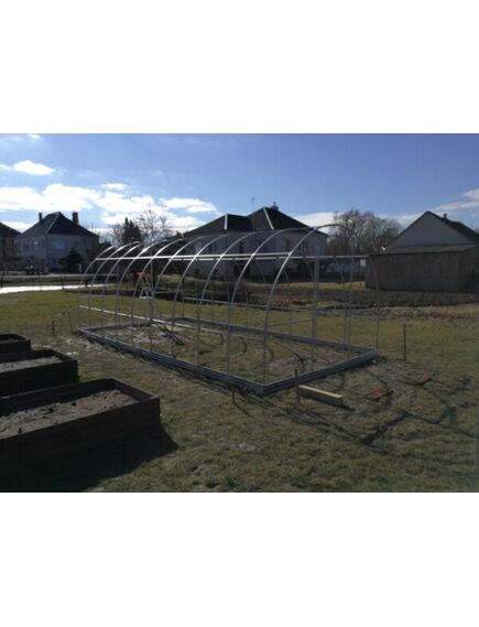 Karkass siltumnīcai KLASIKA TUBE ar pamatiem, 3x2m (6m2); bez pārklājuma