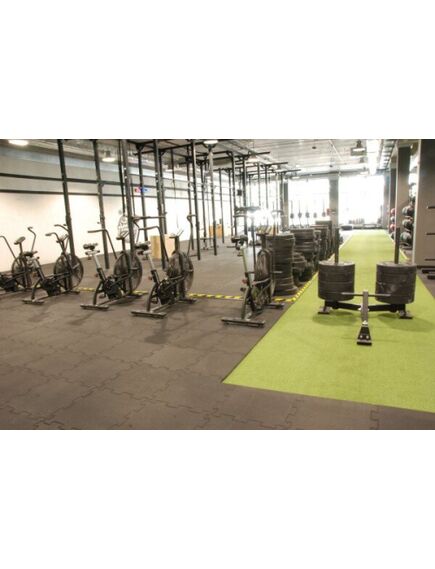 Gumijas grīdu segums PUZZLE sporta zālēm un āra laukumiem 15mm 1000 x 1000 mm, melns, 3 image