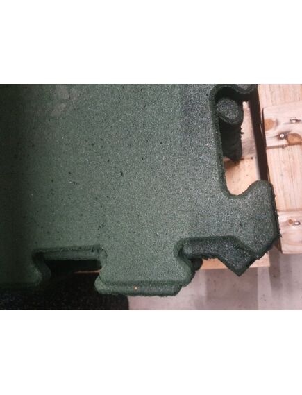 Gumijas grīdu segums PUZZLE sporta zālēm un āra laukumiem 18mm 1000 x 1000 mm, zaļš, 2 image