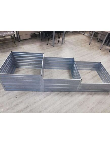 Paaugstinātā dārza dobe trepjveida, cinkota, 225x75 cm, h-50-40-30 cm, 2 image