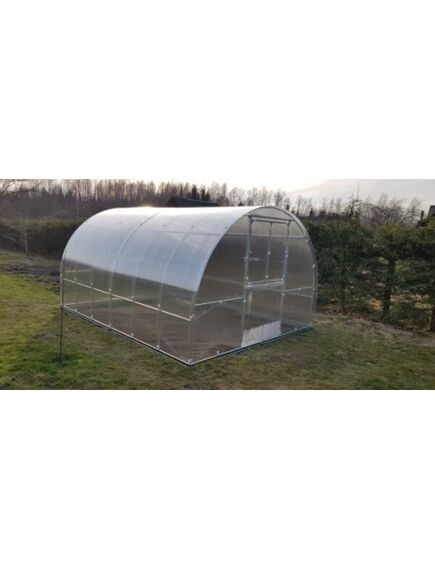 Siltumnīca KLASIKA TUBE 3x4m (12m2) ar pamatiem un 6mm polikarbonāta pārklājumu; 4779037491575