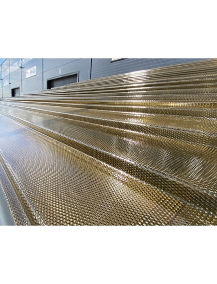 Профилированный лист поликарбоната DIAMOND TILE EFFECT 2.8 мм 0,954x4m, бронзовый, изображение 2