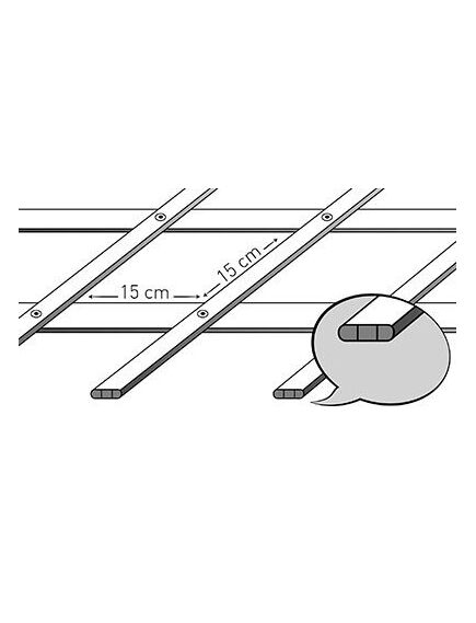 TREPLAS Dekoratīvs paplašināms plastmasas režģis, zaļš 1,00 x 1 m, 2 image