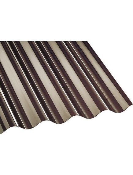 Профилированный лист ПВХ SINUS, 0.90x2.00m, бронза