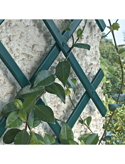 TREPLAS Dekoratīvs paplašināms plastmasas režģis, zaļš 1,00 x 2 m