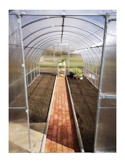 Siltumnīca KLASIKA TUBE 3x10m (30m2) ar pamatiem un 6mm polikarbonāta pārklājumu; 4779037492510, 3 image