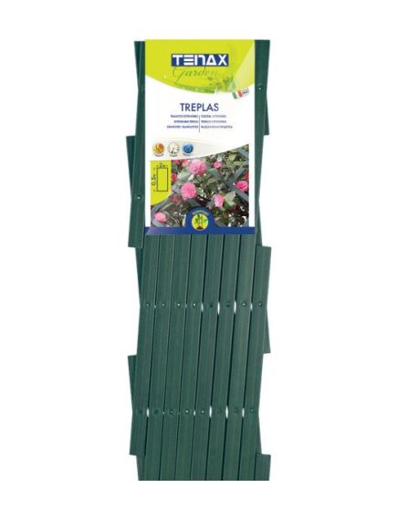 TREPLAS Dekoratīvs paplašināms plastmasas režģis, zaļš 1,00 x 1 m