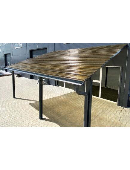 Профилированный лист поликарбоната DIAMOND TILE EFFECT 2.8 мм 0,954x4m, бронзовый