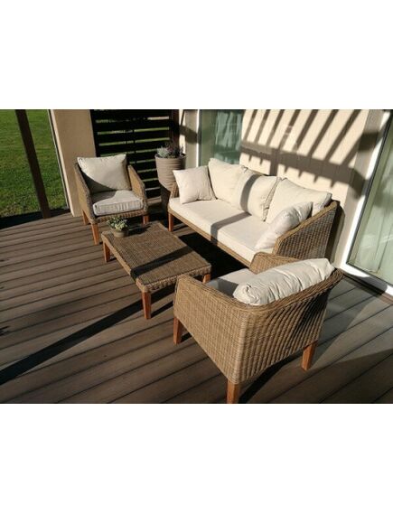 Композитная террасная доска АРТ-1, Коричневая, изображение 2