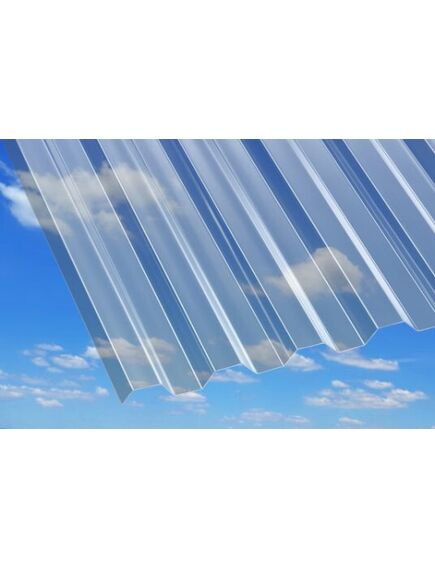 Profilētā polikarbonāta (PC) loksne Trapez, 1040x2000mm caurspīdīga