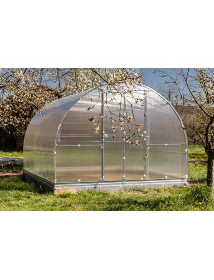 Siltumnīca KLASIKA TUBE 3x4m (12m2) ar pamatiem un 4mm polikarbonāta pārklājumu; 4779037491568, 2 image