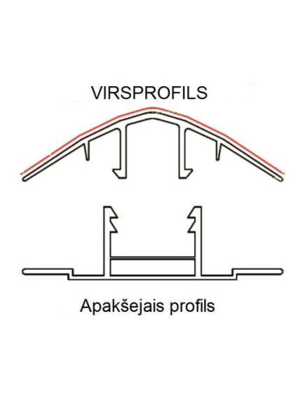 Универсальный соединительный профиль 4-10 мм Система CLICK (зажимная) для листов поликарбоната, бронза 6м;, изображение 2