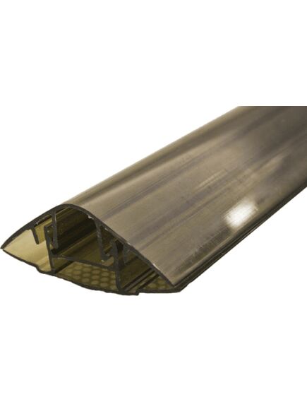 Универсальный соединительный профиль 4-10 мм Система CLICK (зажимная) для листов поликарбоната, бронза 6м;